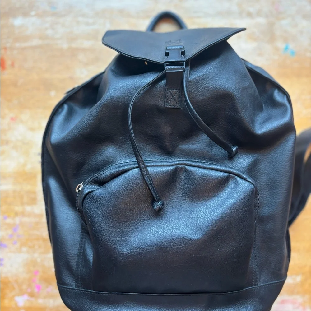 Unlisted by Kenneth Cole Black Leather Backpack